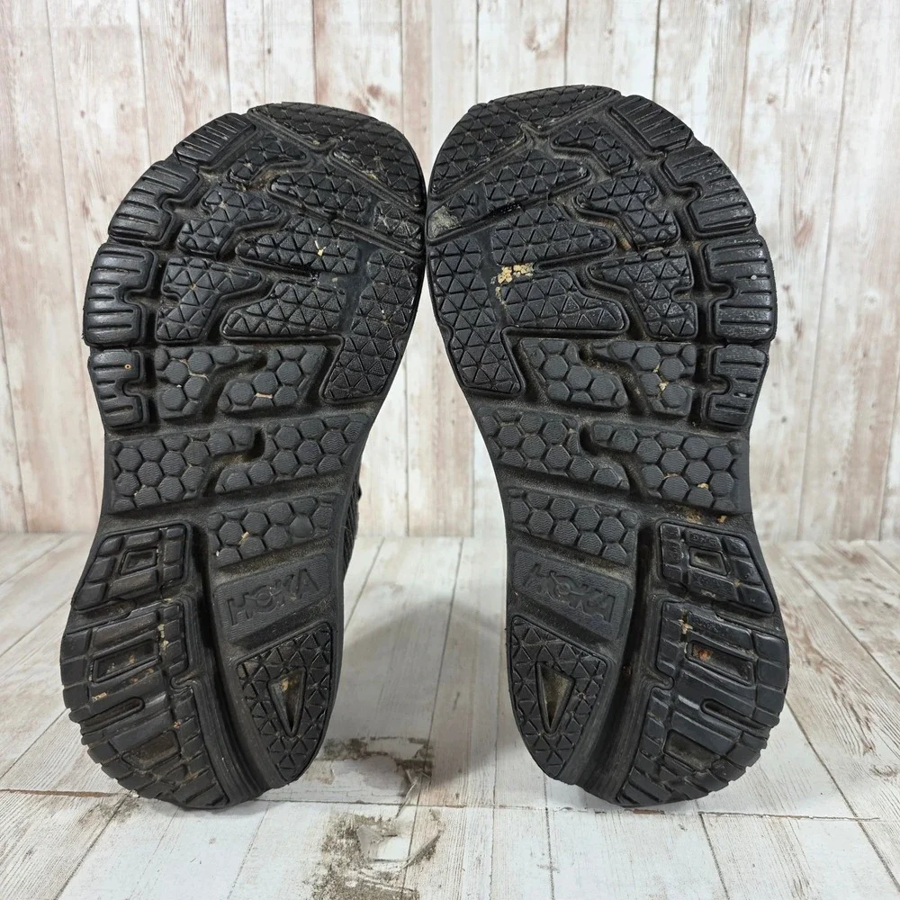 Hoka One One Bondi 5 Wide Mens 8.5 2E Black Running Shoes 1016604 BANT